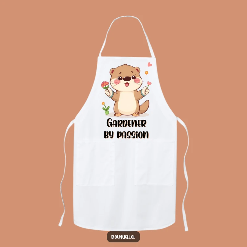 Funny Otter Gardener Apron: Playful Flowers, A Fun and Functional Funny Gift