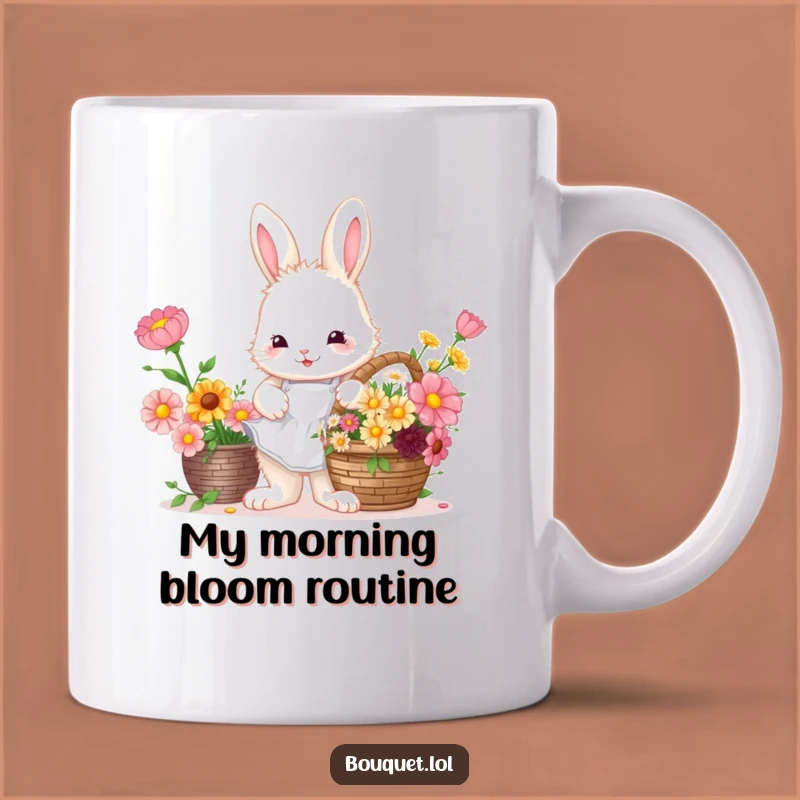 Funny Bunny Florist Mug: Cute Flower Arranging Gift