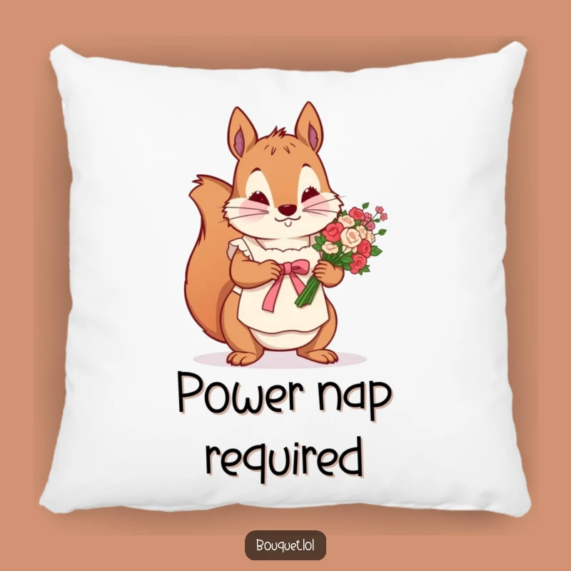 Funny Squirrel Florist Pillow: Cozy Craftsmanship, The Perfect Comfy Funny Gift