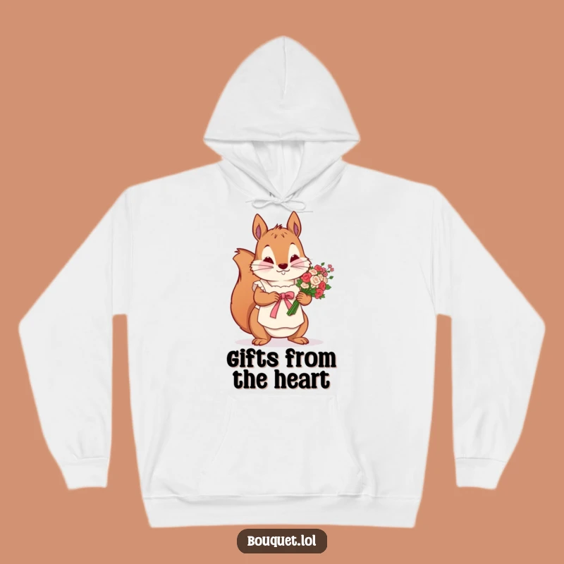 Funny Squirrel Florist Hoodie: Cozy Determination, The Ultimate Funny Gift for Crafters